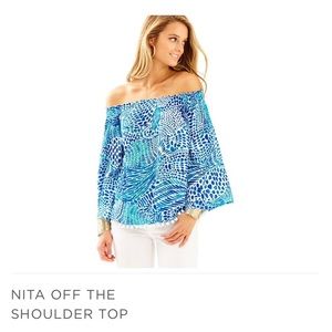 NWT Lilly Pulitzer Nita Off the Shoulder Top